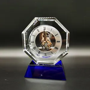 Werks-Anpassung Schlussverkauf günstige hohe Qualität angepasst Uhr Glas-Luxus-Kristall-Trophäe