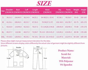 Set di Scrub a maniche corte design uniforme ospedaliera infermiera <span class=keywords><strong>per</strong></span> il personale medico che lavora in farmacia uniformi infermieristiche - Product Image 6