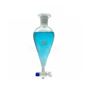 Laboratorium kongtai 500Ml corong pemisah pemasok Tiongkok 1544-2 <span class=keywords><strong>1000</strong></span> <span class=keywords><strong>ML</strong></span> pemisah bentuk corong pir dengan penahan PE - Product Image 2