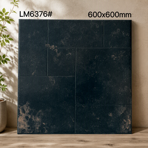 Gạch lát nền gốm sứ hiện đại vân đá mờ 600x600mm dùng trong nhà và ngoài trời — ảnh 1
