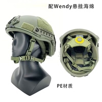 Casque de protection FAST en matériau PE, avec suspension Wendy et polyéthylène. Casque tactique 44 pour la protection et la sécurité.