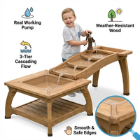 Table de jeu d'extérieur en bois de pin avec évier, pour jeux de rôle scolaires, jeux de sable et d'eau, mobilier préscolaire