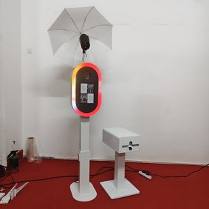 Machine de photomaton instantané ovale à LED de style moderne, compatible iPad et DSLR, en métal, Wi-Fi, pour événements professionnels et commerciaux - Product Image 6