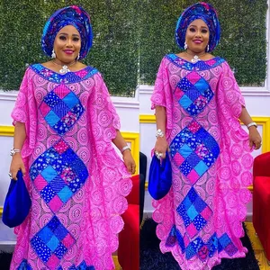 Lace Gown for Nigerian Women African Loose Dress for Party 2022 New Robe Plus Size Women's Africa Clothes Boubou Africain Femme