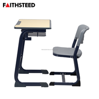 Neue Metall-Schülertisch- und Stuhlkombinationen Klassenzimmer-Sets Schulstühle und -Tische Set Klassenzimmer-Tisch und -Stuhl
