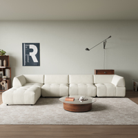 Canapé modulaire minimaliste moderne ATUNUS en forme de L, tissu en velours, meubles simples pour salon, hôtel, villa