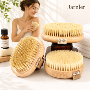 <span class=keywords><strong>Brosse</strong></span> corporelle exfoliante Jarnier avec logo personnalisé, 100 % <span class=keywords><strong>naturelle</strong></span>, en soies de sisal végétaliennes, manche en bambou, <span class=keywords><strong>pour</strong></span> massage sous la douche, utilisation humide ou sèche - Product Image 1