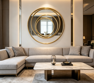 Heavenly <b>Mirror</b> Gold Metal Frame <b>Wall</b> <b>Mirror</b> <b>Decorative</b> Modern Home Decor for Living Room Bedroom Bathroom No Electricity - Product Image 5