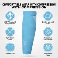 Manchon de compression pour mollet personnalisé en gros, absorption des chocs, prévention des blessures, réduction de l'acide lactique, pour athlètes professionnels de course à pied