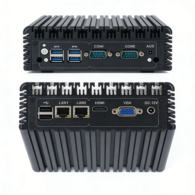 Mini Aio Computer Industrial Embedded Fanless Intel Core I7 Dual Network Dual Serial Port Mini Host Embedded Industrial Computer