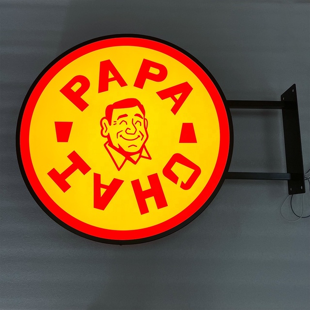 Outdoor Waterproof Acrylic Circle LuminousDouble Sides White Acrylic Blank Light Box Aluminum Frame Round Led Light Box