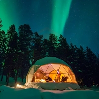 Tenda Kubah Geodesik Mewah Khusus untuk Akomodasi Safari Afrika di Tempat Liburan Glamping