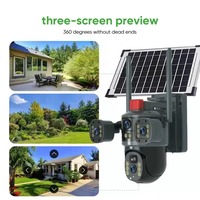 2024 cámara de seguridad 4G con energía Solar CCTV inalámbrico para exteriores con visión nocturna IR 1080P PIR detección de movimiento para granja/hogar Rural