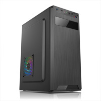 Caja de PC para Juegos Meway al por Mayor, Personalizable con Logotipo, Chasis de Escritorio ATX de Torre Media, Vidrio Templado, Precio de Fábrica, en Stock