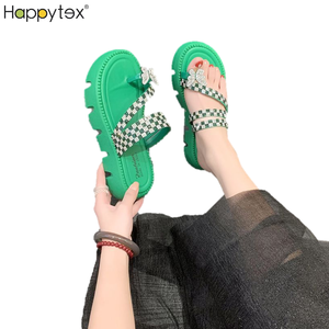 Fata spessa suola di strass farfalla infradito capispalla <span class=keywords><strong>Clip</strong></span> Versatile su sandali ciabatte per donna estate all'aperto - Product Image 3