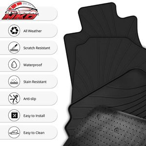 Alfombrillas de látex para coche Honda CR-V 2012-2016, alfombras para todo tipo de clima, color negro, 3 piezas, estilo IKON, impermeables - Product Image 5