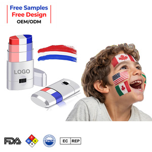 2025 US American Face Paint azul blanco rojo 3 colores fútbol deportes juegos béisbol cara cuerpo Color para evento deportivo Cheer - Product Image 2