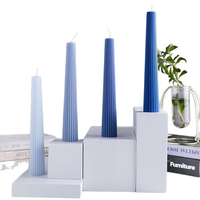 Bougie conique sans fumée à longue tige parfumée pour dîner, idéale pour la décoration de table d'hôtel, de maison, de mariage, de banquet, de Noël et de Pâques
