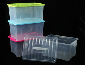 Caja <span class=keywords><strong>de</strong></span> almacenamiento <span class=keywords><strong>de</strong></span> ropa <span class=keywords><strong>de</strong></span> plástico grande transparente multifunción conveniente <span class=keywords><strong>de</strong></span> uso doméstico <span class=keywords><strong>de</strong></span> alta calidad con tapa - Product Image 4