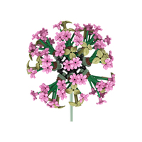 Goldmoc-Juguetes de ladrillos de construcción de la salida del sol, flor púrpura verbena, ornamento, Juguetes
