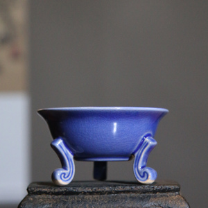 Pot à Bonsaï en Céramique, Style Four Ru, Glaçure Craquelée Celadon, Pot de Fleurs Antique - Product Image 2