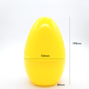 Assorted Colors Giant 7.6 Inch Big Plastic Jumbo Eggs Container Easter Egg