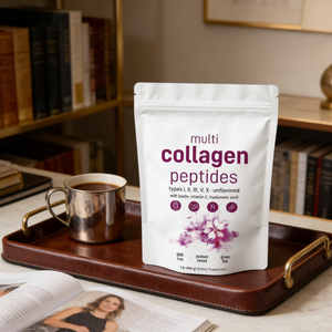 Collagène Multi-Peptides Premium Antioxydant en Poudre Instantanée Types I, II, III, V, X – Riche en Protéines, Faible en Sucre – Soutien <span class=keywords><strong>Cheveux</strong></span>, <span class=keywords><strong>Peau</strong></span>, <span class=keywords><strong>Ongles</strong></span> - Product Image 3