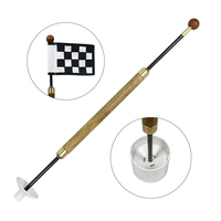 Ensemble de drapeaux de golf de couleur unie ou à carreaux avec bâton standard et gobelet en plastique pour les aides à la formation