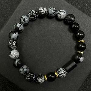 Bracelet en pierre naturelle avec perles de verre colorées, énergie des flammes jumelles, potentiel de marketing viral exclusif, gestionnaire de compte dédié - Product Image 1