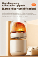 Humidificateur électrique Volcano pour la maison, bureau, chambre à coucher, haute diffusion de brume, lampe d'ambiance multicolore, diffuseur d'arômes pour voiture, USB, usage domestique, 1 an