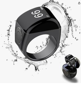 Anillo de Dhikr 2026 con contador electrónico, anillo de oración árabe Qibla para musulmanes, regalo con alarma de Azan, regalo islámico, anillo de Zikr - Product Image 2