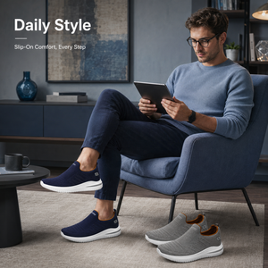 2026 Logo Personalizzato <span class=keywords><strong>Uomo</strong></span> <span class=keywords><strong>Sneakers</strong></span> Calza Flyknit Fodera Contrasto Slip On Platform Imbottita Camminata Casual - Product Image 4
