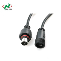 14pin mâle prise femelle ip67 étanche led connecteur de fil de câble