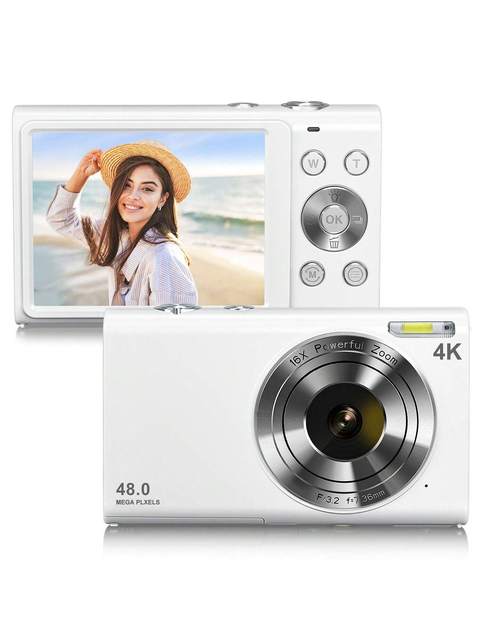 Digital Camera,4K Vlogging Camera for Photography,48MP Portable Compact Point and Shoot Digital Camera with 16X Zoom