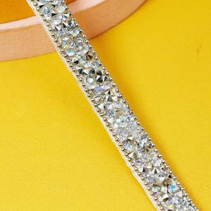 स्ट्रिप फैशन राइनस्टोन टेप ट्रिम रेसिन क्रिस्टल एसिन डिय जूते के लिए टेमिंग ट्रिमिंग - Product Image 4