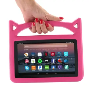 Kids Friendly Cute Foldable Kickstand Portable Handle EVA Foam Tablet Cover Case for Fire 8 HD Case