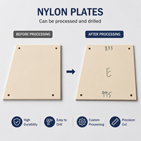 Plaque en nylon PA66 sur mesure à prix d'usine, épaisse, en plastique technique avec trous pour la fabrication d'engrenages mécaniques industriels
