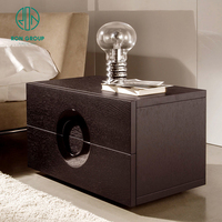 Personnalisé de haute qualité rétro rustique stratifié bois carré Table de chevet pour hôtel de luxe appartement chambre salon utilisation