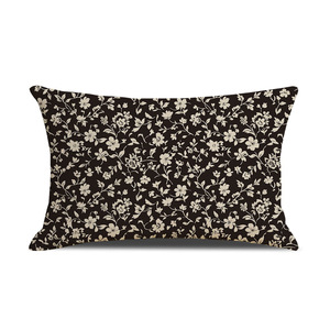 Housse de coussin décorative en polyester imprimé motif fleur bleue style dessin animé français, sans rembourrage, faite à la main, pour canapé de salon - Product Image 1