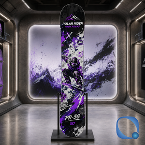 Snowboard asymétrique bidirectionnel pour riders avancés, motif floral plat post-apocalyptique, flexibilité bidirectionnelle, noyau en peuplier, tout usage - Product Image 2