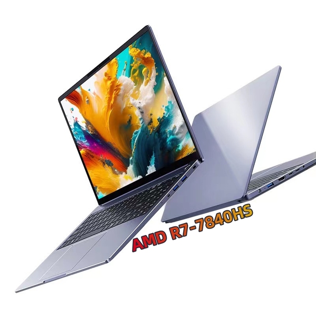 New Design 16inch 2560x1600 2K IPS AMD Ryzen R7 8845HS High Performance 5800mAh M2 NVME SSD Type-C WIFI6 Laptop