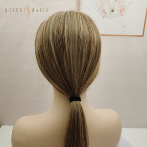 העליון משי פאות רפואיות עם עור סיליקון 100% שיער אירופאי קשור ביד, תותבת גולגולת מותאמת אישית עבור alopecia ו- - Product Image 2