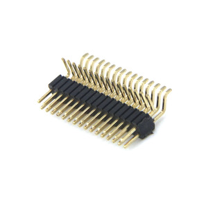 2-100 Pin H2.0 hàng tăng gấp đôi SMT vá kết nối 1.27 Pitch nam pin tiêu đề cho PCB 90 độ cong chèn vật liệu đồng thau - Product Image 1