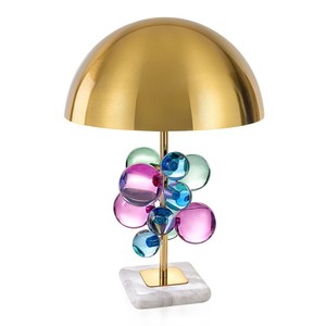 HFshanks Crystal <b>Ball</b> Table Lamp Marble Base <b>Led</b> Light Bedroom Living Room Nordic Decorative Ambient Lamp - Product Image 5