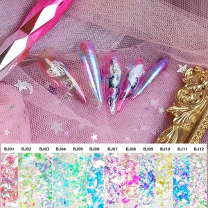 Vente chaude en vrac Transparent caméléon flocons 12 couleurs caméléon flocons Chrome ongles flocons paillettes pour ongles - Product Image 2