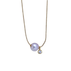 Collier pendentif en perle ronde de 10-12 mm, or K G18, Zhuji Danshui Edison, lumière intense, défauts discrets, perle perforée - Product Image 5