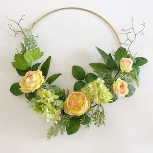 Une couronne de fleurs pivoines artificielles de haute qualité, 2020 m, pour un mariage, une couronne de pivoine, pour une décoration de maison - Product Image 5