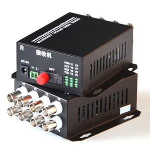 High Performance 8 Channel Single Mode Single Fiber 20KM Range Lightning Protection Video Optical Transceiver
