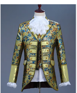 Conjunto de Disfraz de Lujo Victoriano de <span class=keywords><strong>Rey</strong></span> Príncipe para <span class=keywords><strong>Hombre</strong></span> Adulto con Top, Chaleco, Chaqueta, Abrigo, Blazer, <span class=keywords><strong>Traje</strong></span> y Pantalones para Escenario o Teatro, Atuendo de Cosplay - Product Image 4