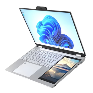 Laptop doanh nghiệp màn hình cảm ứng kép 15.6 inch, mới nguyên hộp, CPU Intel N100, <span class=keywords><strong>RAM</strong></span> 16GB, SSD 256GB, Windows 11, mở khóa khuôn mặt, <span class=keywords><strong>RGB</strong></span> - Product Image 1